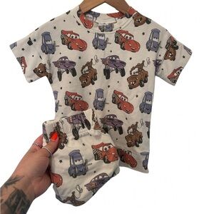 Kids Cartoon Print Matching Set